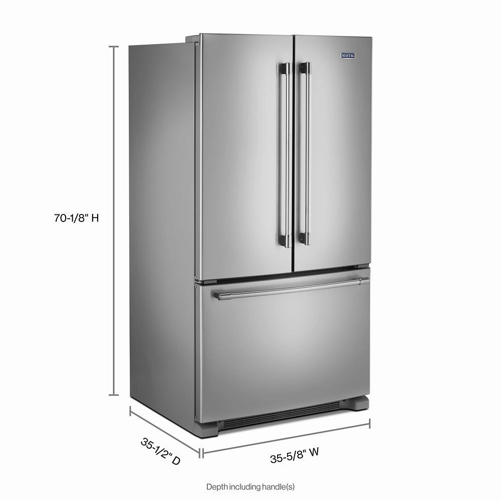 Maytag MRFF5036PZ 36-Inch Wide French Door Refrigerator With Water Dispenser - 25 Cu. Ft