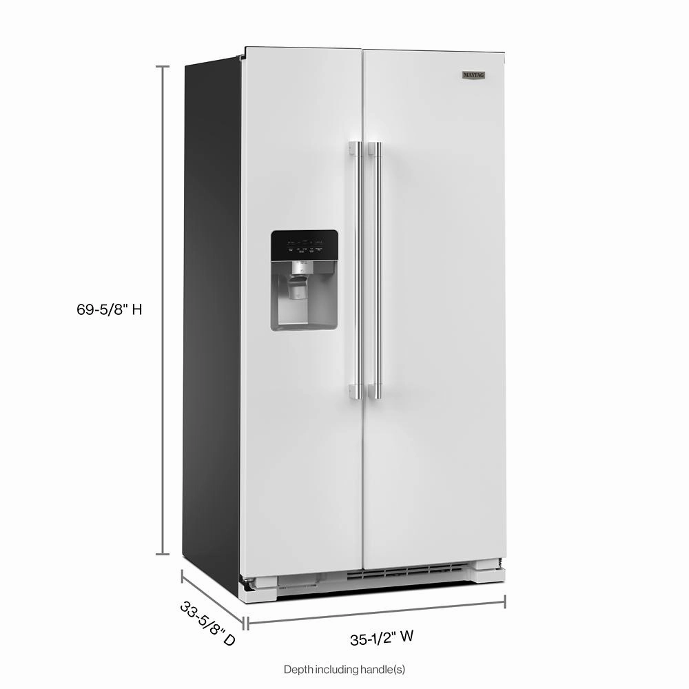 Maytag MRSF4036PW 36-Inch Wide Side-By-Side Refrigerator - 25 Cu. Ft.
