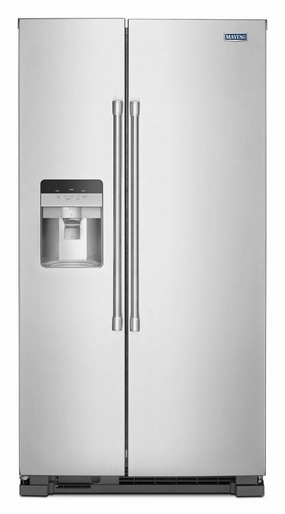 Maytag MSS25C4MGZ 36-Inch Wide Side-By-Side Refrigerator With Exterior Ice And Water Dispenser - 25 Cu. Ft. Freestanding Refrigerators freestanding fridge freezer combo