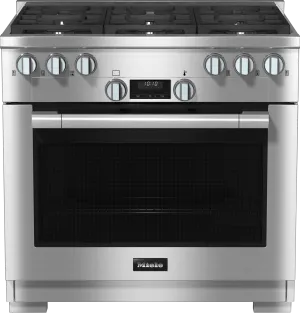Miele HR11343GAG Hr 1134-3 G Ag - 36" Range All Gas With Directselect, Twin Convection Fans And M Pro Dual Stacked Burners Freestanding Ranges freestanding dual fuel range 30 inch