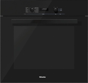 Miele H6280BPBK H 6280 Bp 30 Inch Convection Oven With Self Clean For Easy Cleaning.- Obsidian Black Wall Ovens 27 inch wall oven built-in