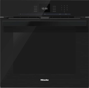 Miele H6660BPAM OBSIDIAN BLACK H 6660 Bp Am - 24 Inch Convection Oven With Airclean Catalyzer And Roast Probe For Precise Cooking. Wall Ovens oven with smart temperature control