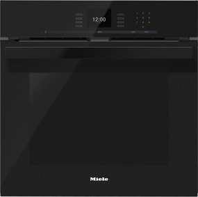 Miele H6660BPBK H 6660 Bp Am 24 Inch Convection Oven With Airclean Catalyzer And Roast Probe For Precise Cooking.- Obsidian Black Wall Ovens 27 inch wall oven built-in