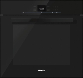 Miele H6680BPBK H 6680 Bp 30 Inch Convection Oven With Touch Controls And Masterchef Programs For Perfect Results.- Obsidian Black Wall Ovens convection wall oven with steam assist
