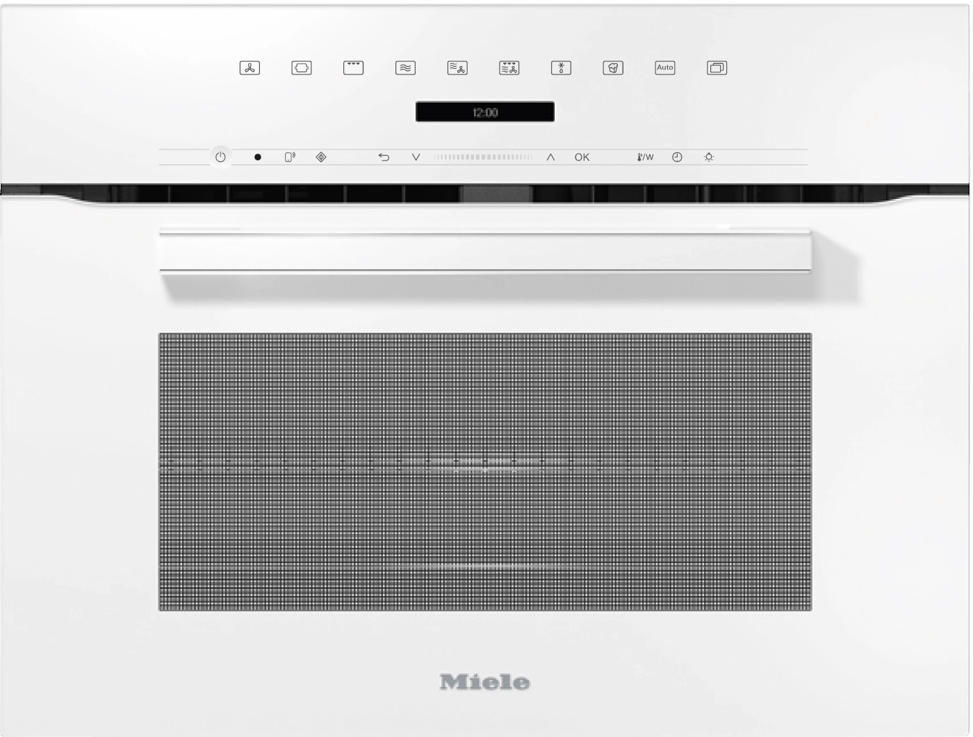 Miele H7240BMAMBRILLIANTWHITE H 7240 Bm Am - 24" Compact Speed Oven In A Perfectly Combinable Design With Automatic Programs And Combi Modes. Wall Ovens oven with smart temperature control