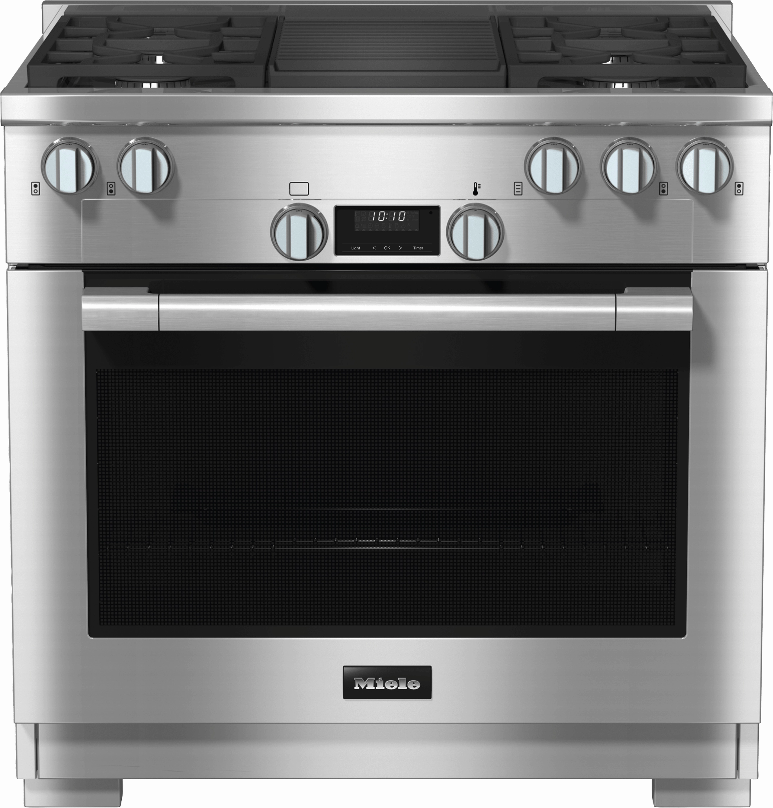 Miele HR11353GAGGR Hr 1135-3 G Ag Gr - 36" Range All Gas With Directselect, Twin Convection Fans And M Pro Dual Stacked Burners Freestanding Ranges freestanding dual fuel range 30 inch