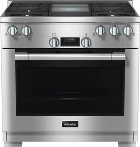 Miele HR11363LPAGGD Hr 1136-3 Lp Ag Gd - 36" Range All Gas With Directselect, Twin Convection Fans And M Pro Dual Stacked Burners Freestanding Ranges freestanding dual fuel range 30 inch