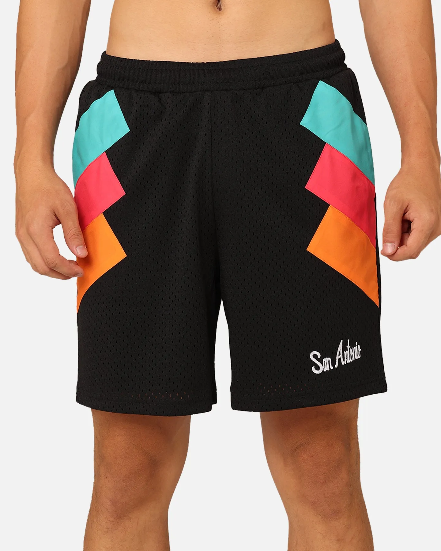 Mitchell & Ness San Antonio Spurs Wear Your Stripes Shorts Black