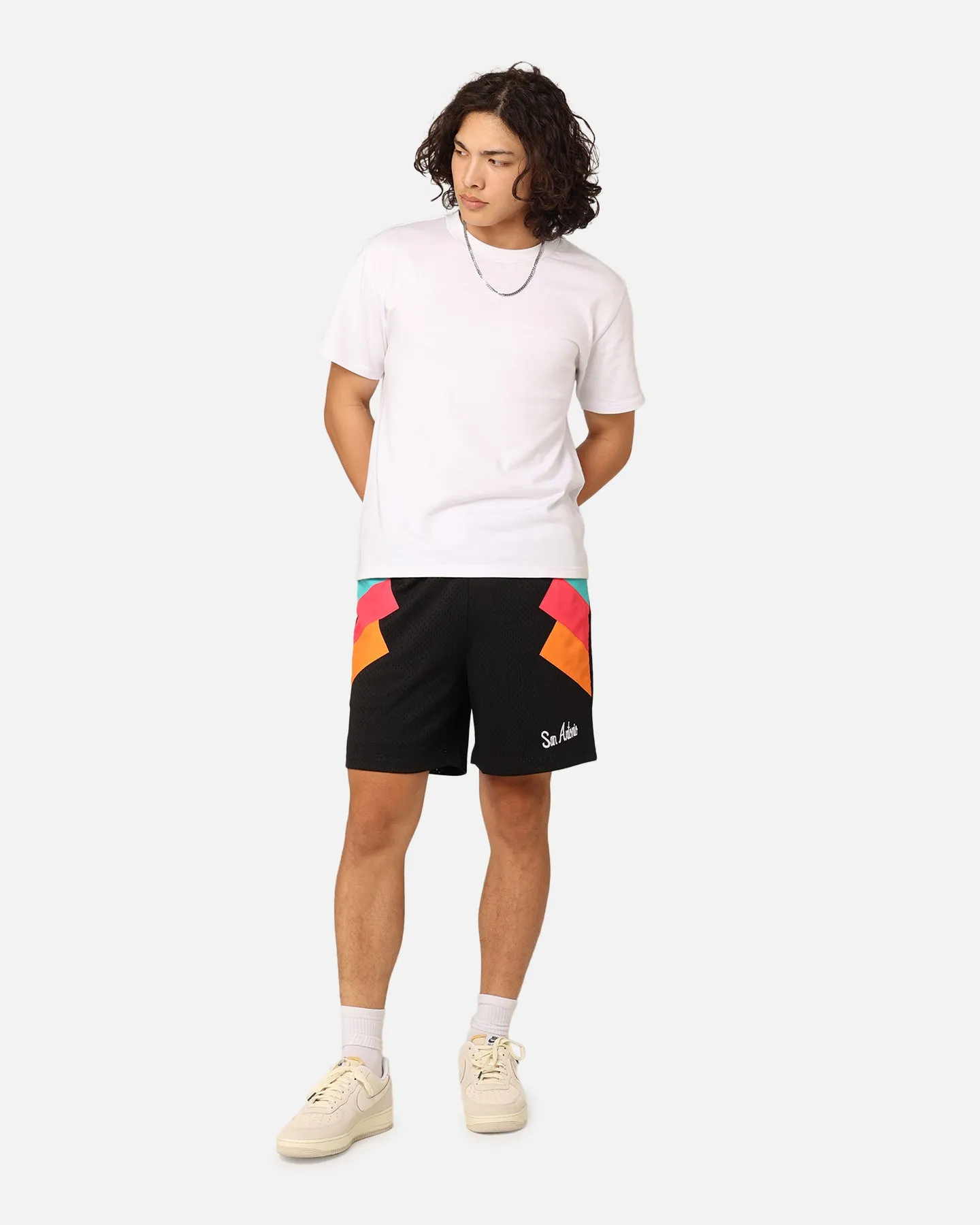 Mitchell & Ness San Antonio Spurs Wear Your Stripes Shorts Black