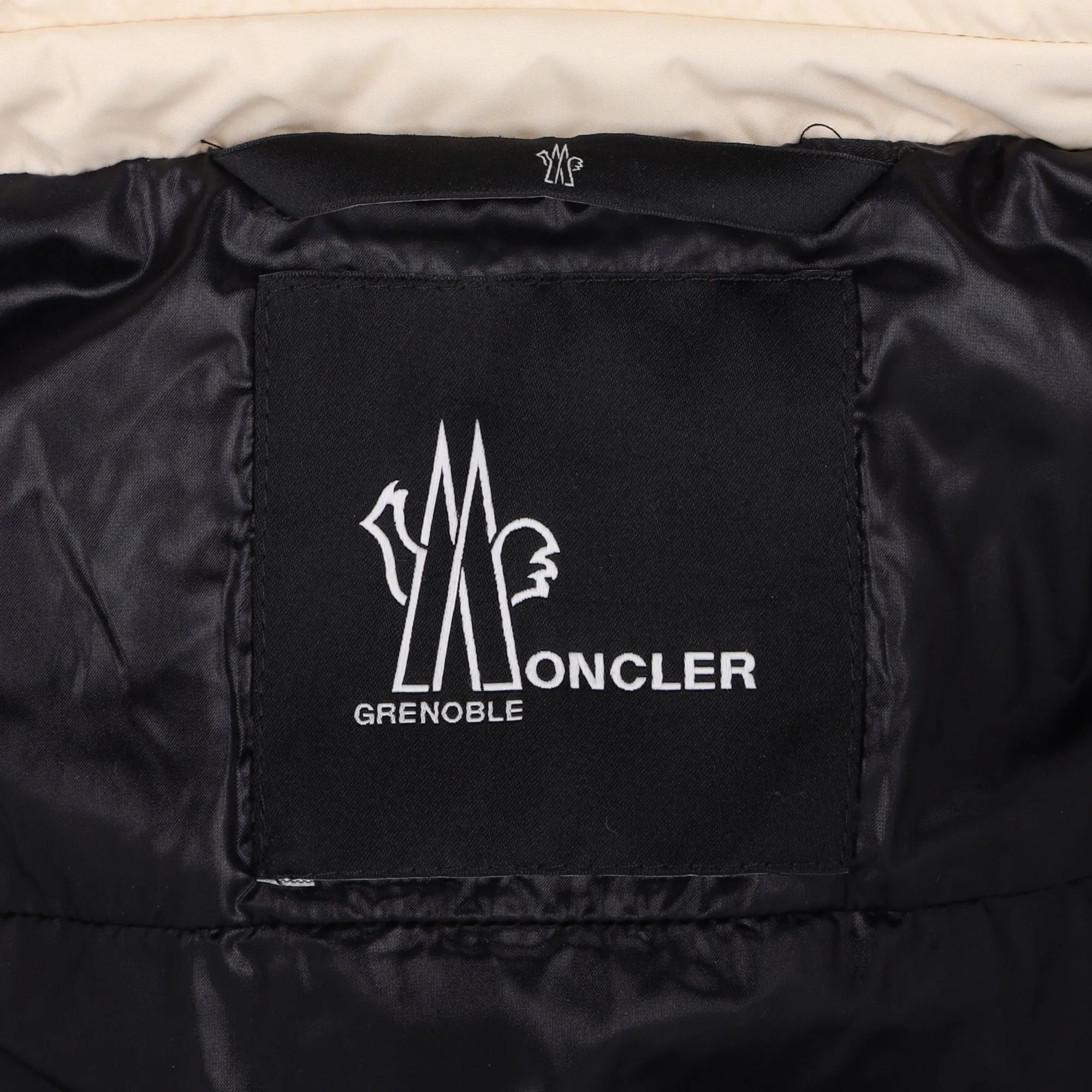 Moncler Grenoble Beverley Giubbotto Fur Hood Belted Puffer Jacket in Black Nylon