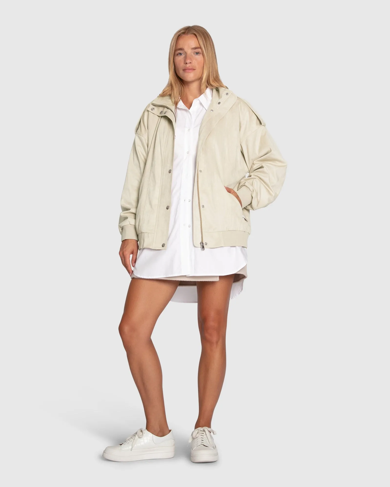 Most Wanted Suede Bomber Jacket