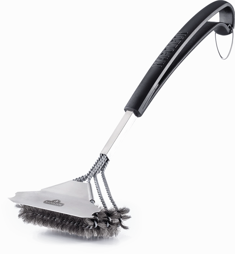 Napoleon Bbq 62057 Triple-Row Grill Brush With Stainless Steel Bristles Barbeque Grill Accessories,grill tool set