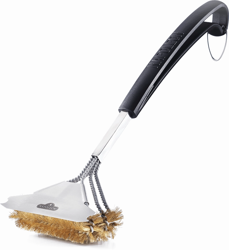 Napoleon Bbq 62058 Triple-Row Grill Brush With Brass Bristles Barbeque Grill Accessories,grill tool set