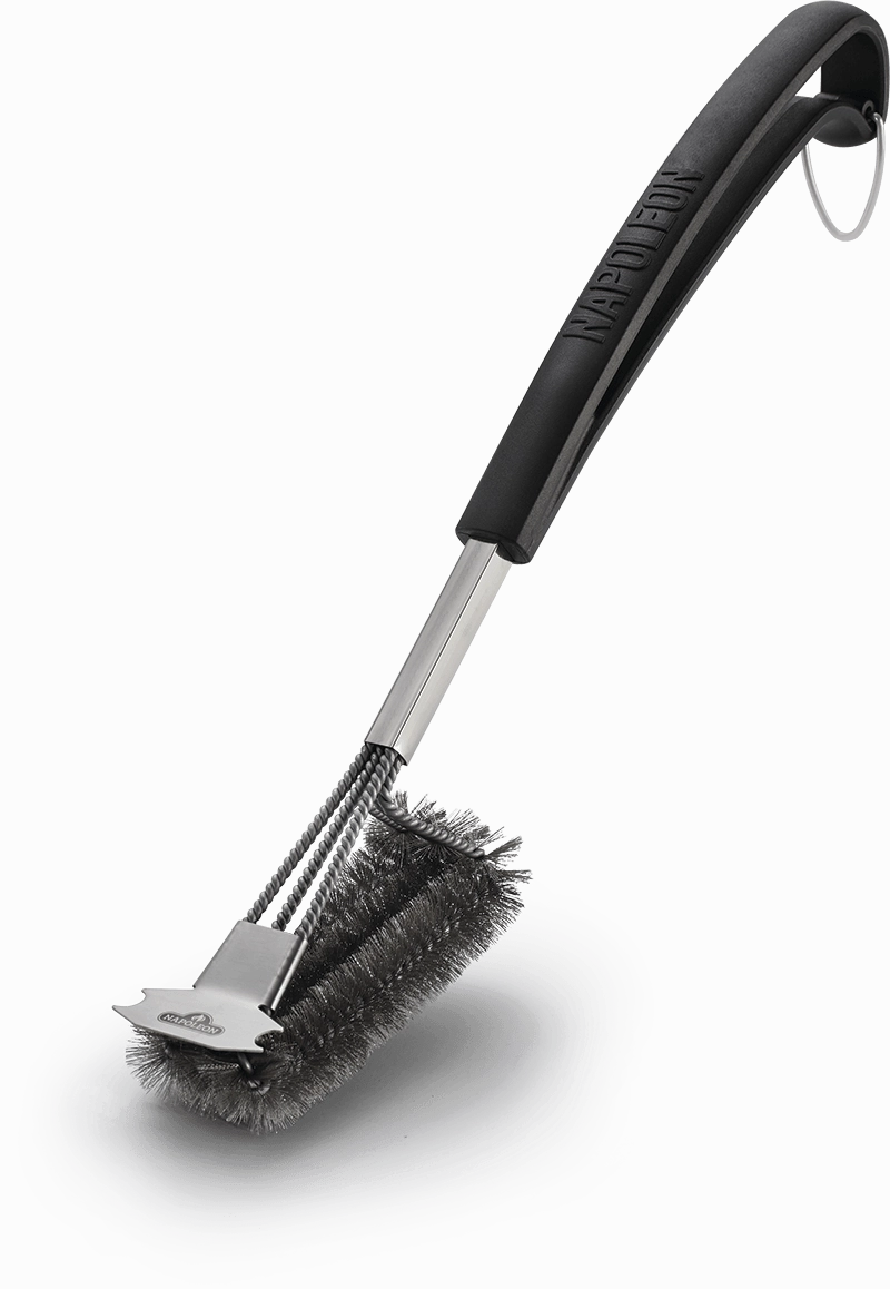 Napoleon Bbq 62063 Triple-Row Grill Brush With Stainless Steel Bristles Barbeque Grill Accessories,grill tool set