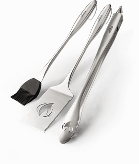 Napoleon Bbq 70034 Stainless Steel 3 Piece Toolset Barbeque Grill Accessories,grill tool set