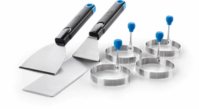 Napoleon Bbq 70055 Breakfast Toolset With 4 Egg Rings Barbeque Grill Accessories,grill tool set