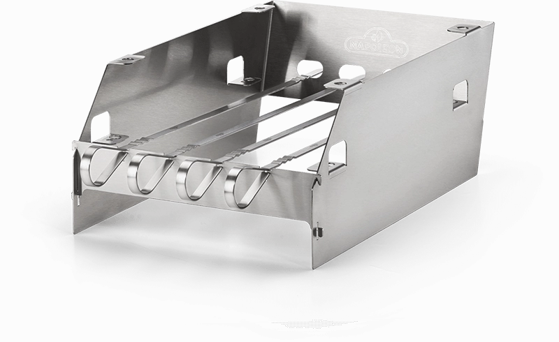 Napoleon Bbq 71301 Side Burner Windshield - Large With Skewer Rack Barbeque Grill Accessories,grill tool set