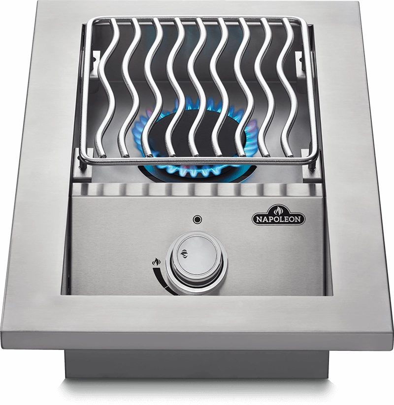 Napoleon Bbq BI10RTPSS Built-In 500 Series Single Range Top Burner With Stainless Steel Cover , Stainless Steel , Propane Barbeque Grill Accessories,grill tool set