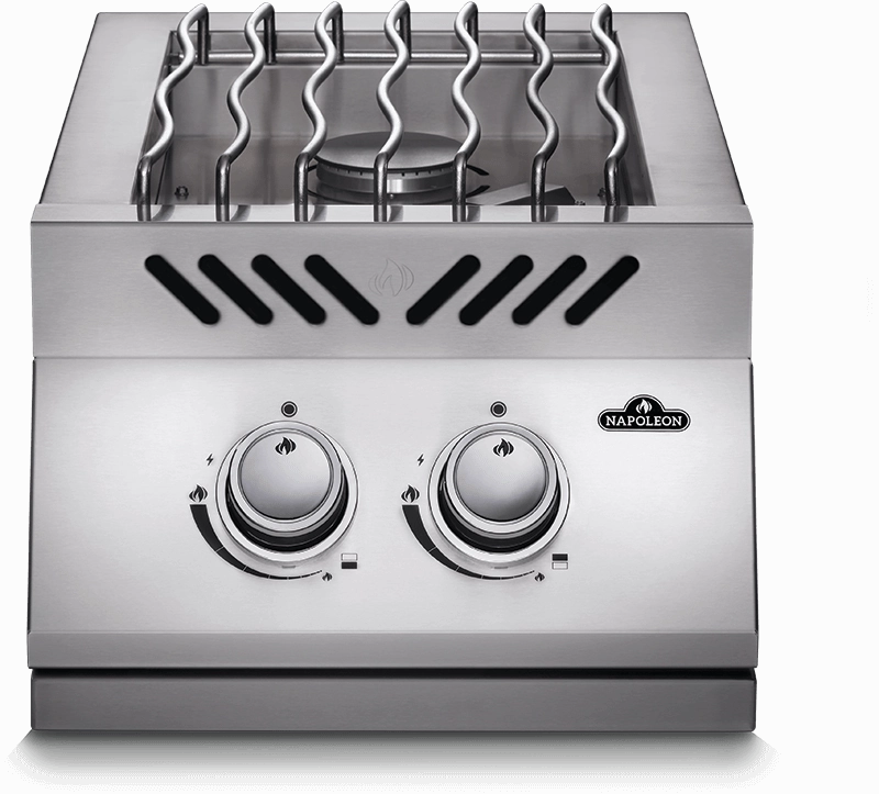 Napoleon Bbq BI12RTNSS Built-In 500 Series Inline Dual Range Top Burner With Stainless Steel Cover , Stainless Steel , Natural Gas Barbeque Grill Accessories,grill tool set
