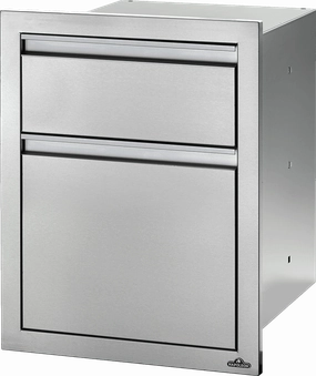 Napoleon Bbq BI18241W 18" X 24" Double Drawer: Waste Bin , Stainless Steel Barbeque Grill Accessories,grill tool set