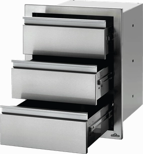 Napoleon Bbq BI18243DR 18" X 24" Triple Drawer , Stainless Steel Storage,outdoor grill storage cabinet