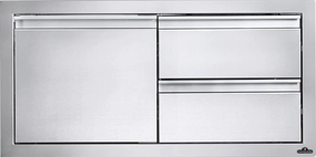 Napoleon Bbq BI36161D2DR 36" X 16" Single Door & Double Drawer Combo , Stainless Steel Storage,outdoor grill storage cabinet