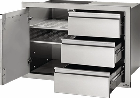 Napoleon Bbq BI36241D3DR 36" X 24" Single Door & Triple Drawer Combo , Stainless Steel Barbeque Grill Accessories,grill tool set