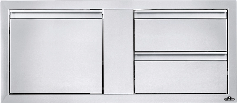 Napoleon Bbq BI42161D2DR 42" X 16" Single Door & Double Drawer Combo , Stainless Steel Storage,outdoor grill storage cabinet