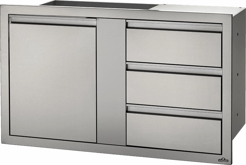 Napoleon Bbq BI42241D3DR 42" X 24" Large Single Door & Triple Drawer Triple Drawer , Stainless Steel Barbeque Grill Accessories,grill tool set