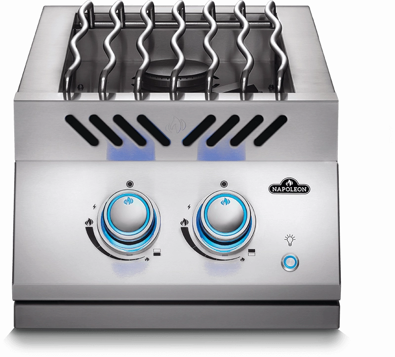 Napoleon Bbq BIB12RTNSS Built-In 700 Series Inline Dual Range Top Burner With Stainless Steel Cover , Stainless Steel , Natural Gas Barbeque Grill Accessories,grill tool set