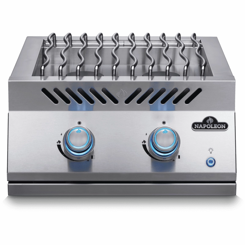 Napoleon Bbq BIB18RTNSS Built-In 700 Series Dual Range Top Burner With Stainless Steel Cover , Stainless Steel , Natural Gas Barbeque Grill Accessories,grill tool set
