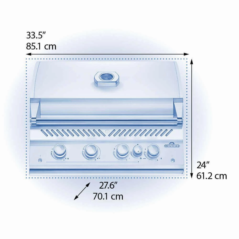 Napoleon Bbq BIG32RBPMK1 Built-In 700 Series 32 With Infrared Rear Burner , Propane, Matte/Matt Black