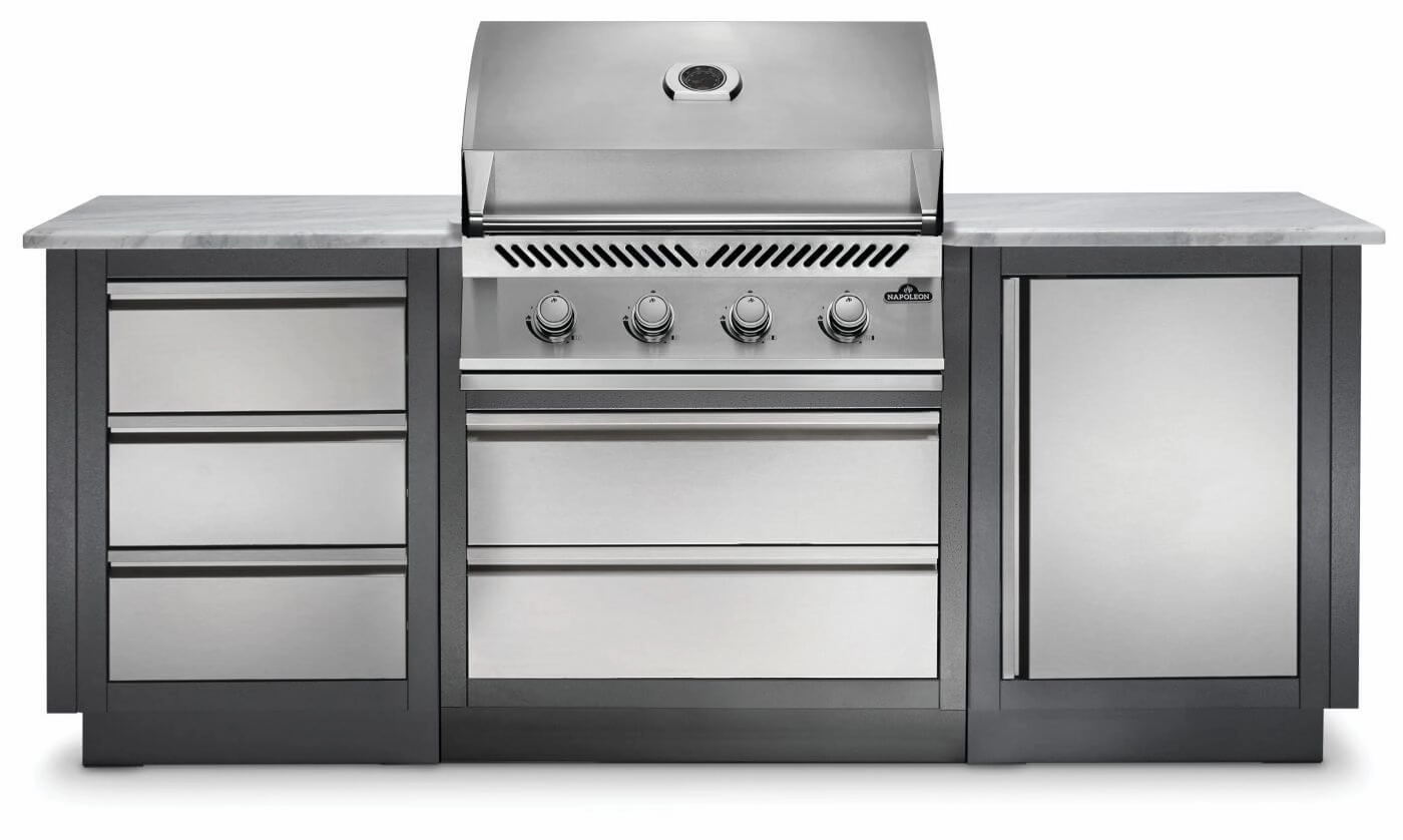 Napoleon Bbq ODK100BI32NSS Oasis 100 Outdoor Kitchen, Built-In 500 Series 32 Built-In 500 Series 32 , Natural Gas, Stainless Steel Islands,bbq grill island kit