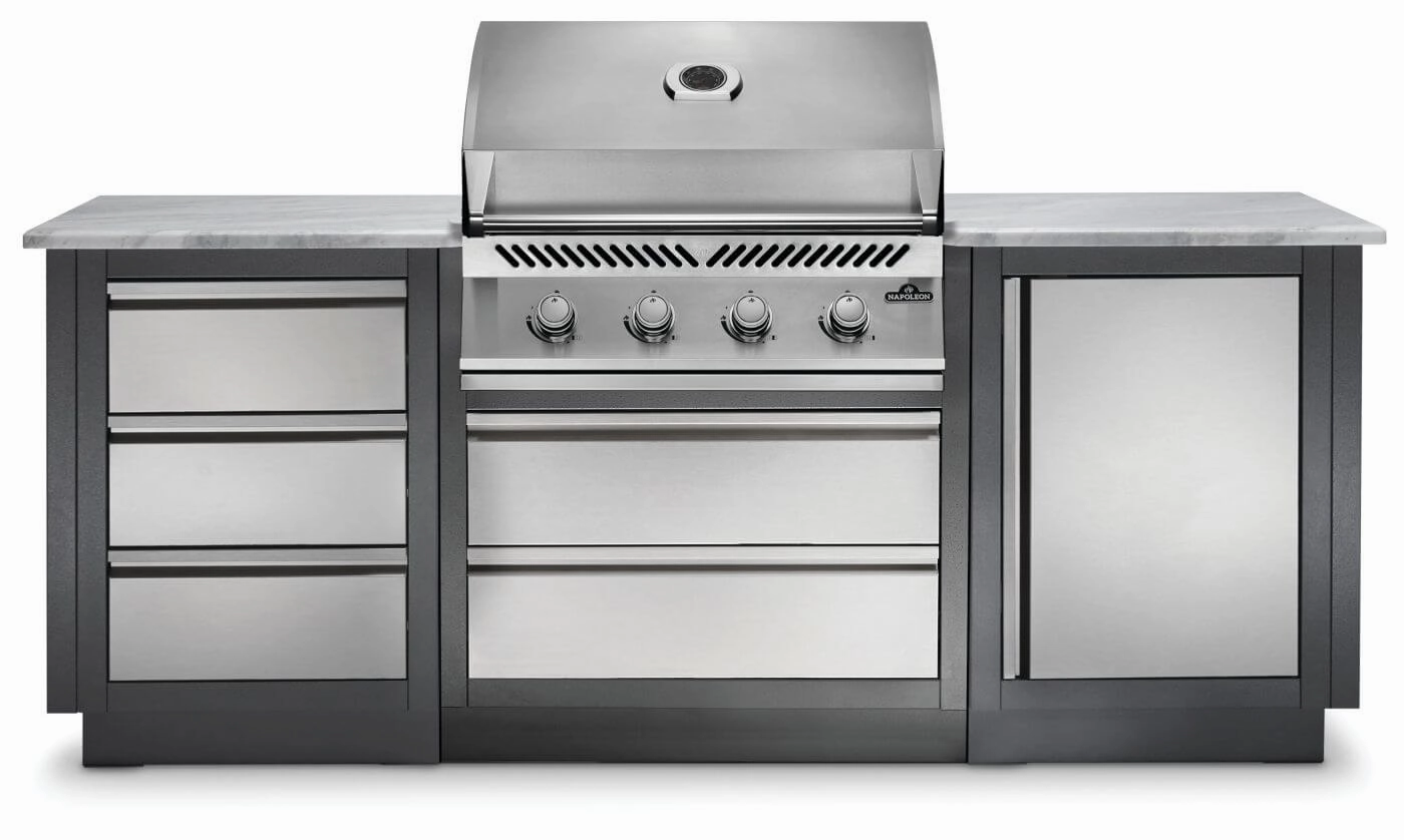 Napoleon Bbq ODK100BI32PSS Oasis 100 Outdoor Kitchen, Built-In 500 Series 32 Built-In 500 Series 32 , Propane, Stainless Steel Islands,bbq grill island kit