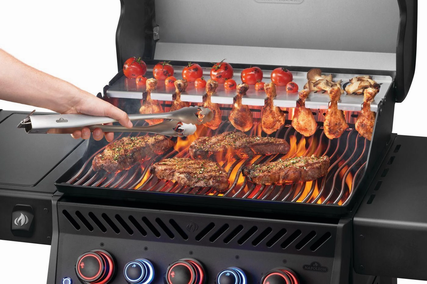 Napoleon Bbq RPS425RSIBPK2PHM Phantom Rogue Pro-S 425 Rsib With Infrared Side And Rear Burner , Propane, Matte/Matt Black