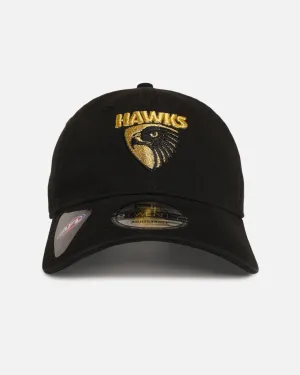 New Era Hawthorn Hawks 'AFL Black & Gold' 9TWENTY Strapback Black/Gold
