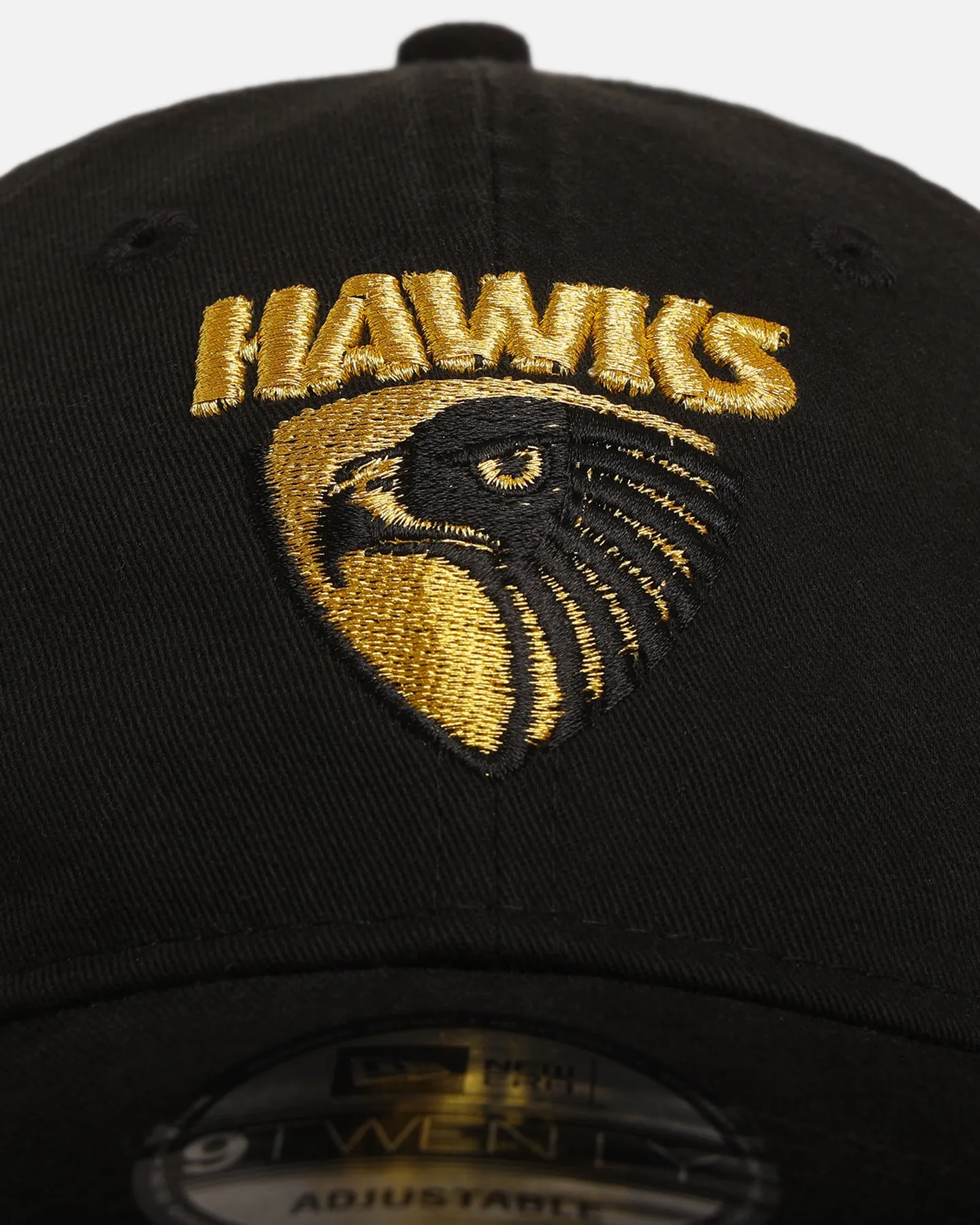 New Era Hawthorn Hawks 'AFL Black & Gold' 9TWENTY Strapback Black/Gold