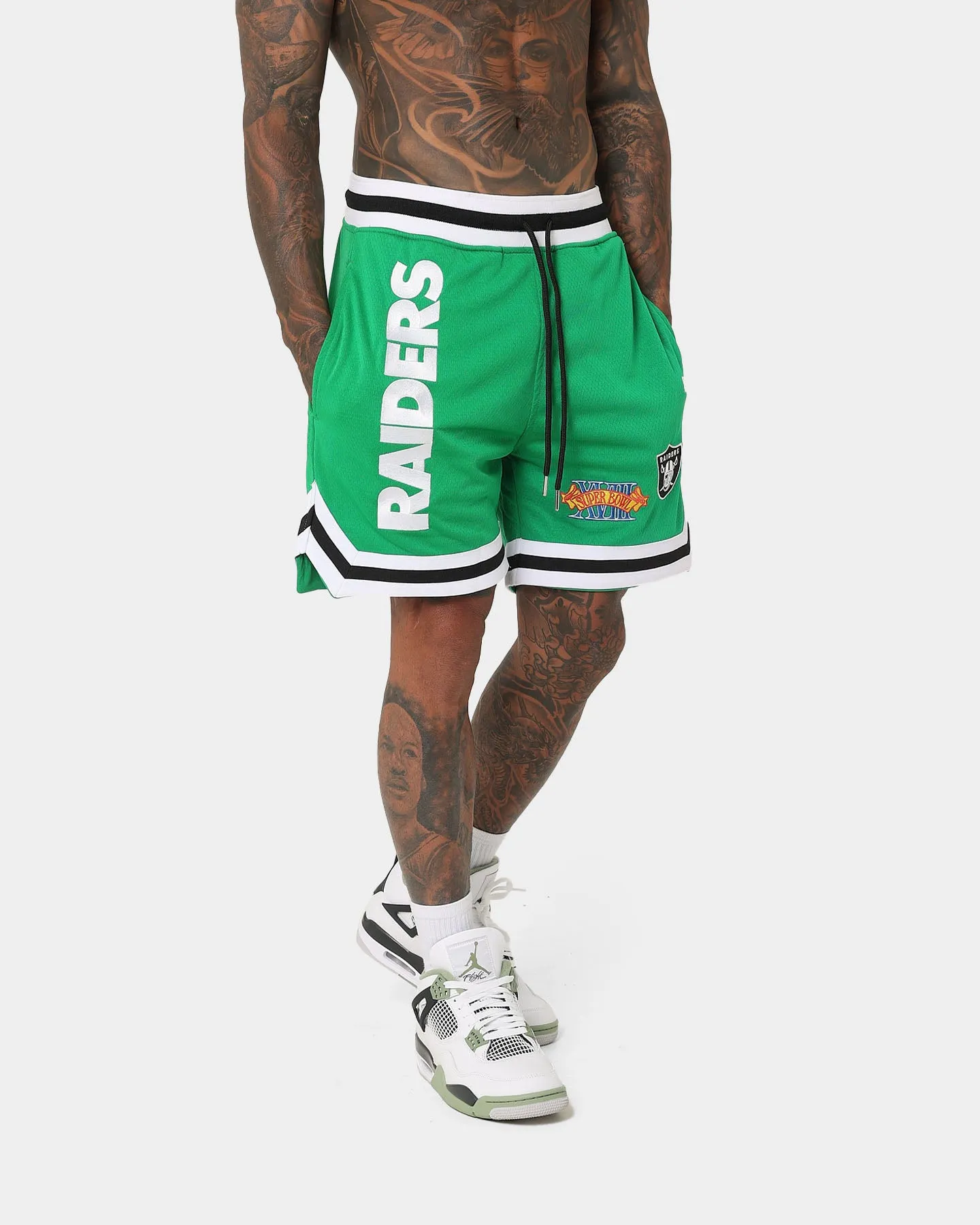 New Era Las Vegas Raiders 'Tropical Punch Script Pack' Mesh Shorts Lucky Green