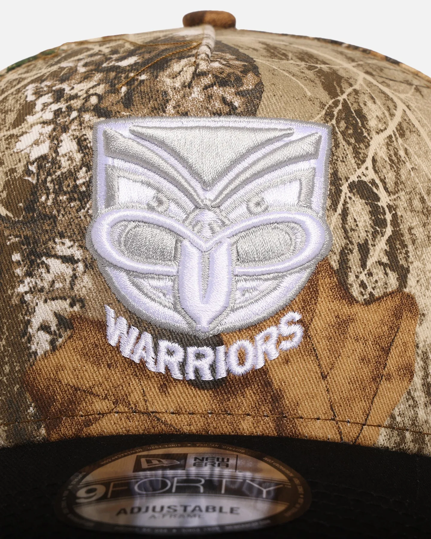 New Era New Zealand Warriors 'NRL Real Tree' 9FORTY A-Frame Snapback Real Tree Camo