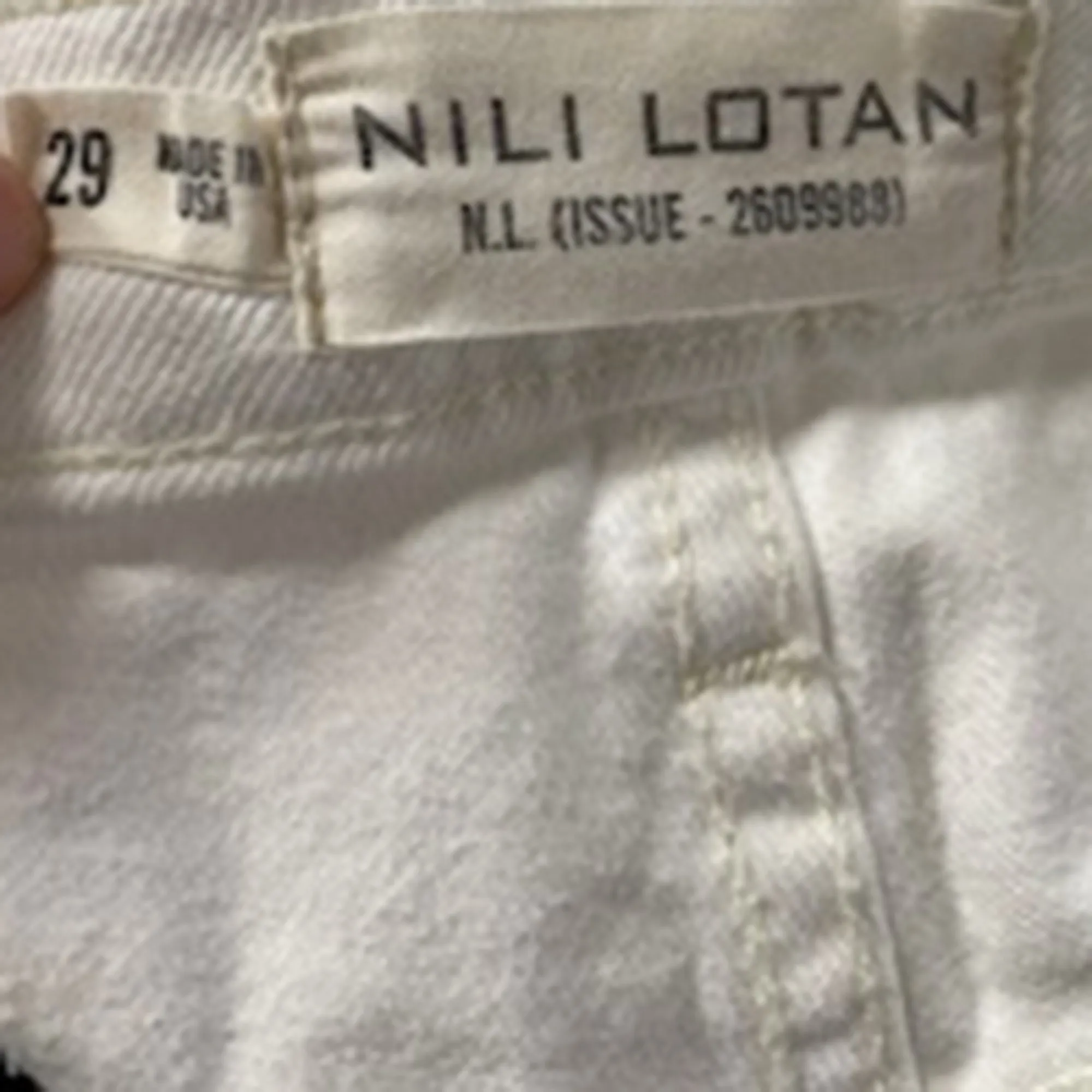 Nili Lotan High-Rise Bermuda Shorts in White Cotton Denim