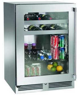 Perlick HP24CO43L 24"Outdoor Dual-Zone Refrigerator/Wine Reserve Outdoor Refrigerators,outdoor mini fridge