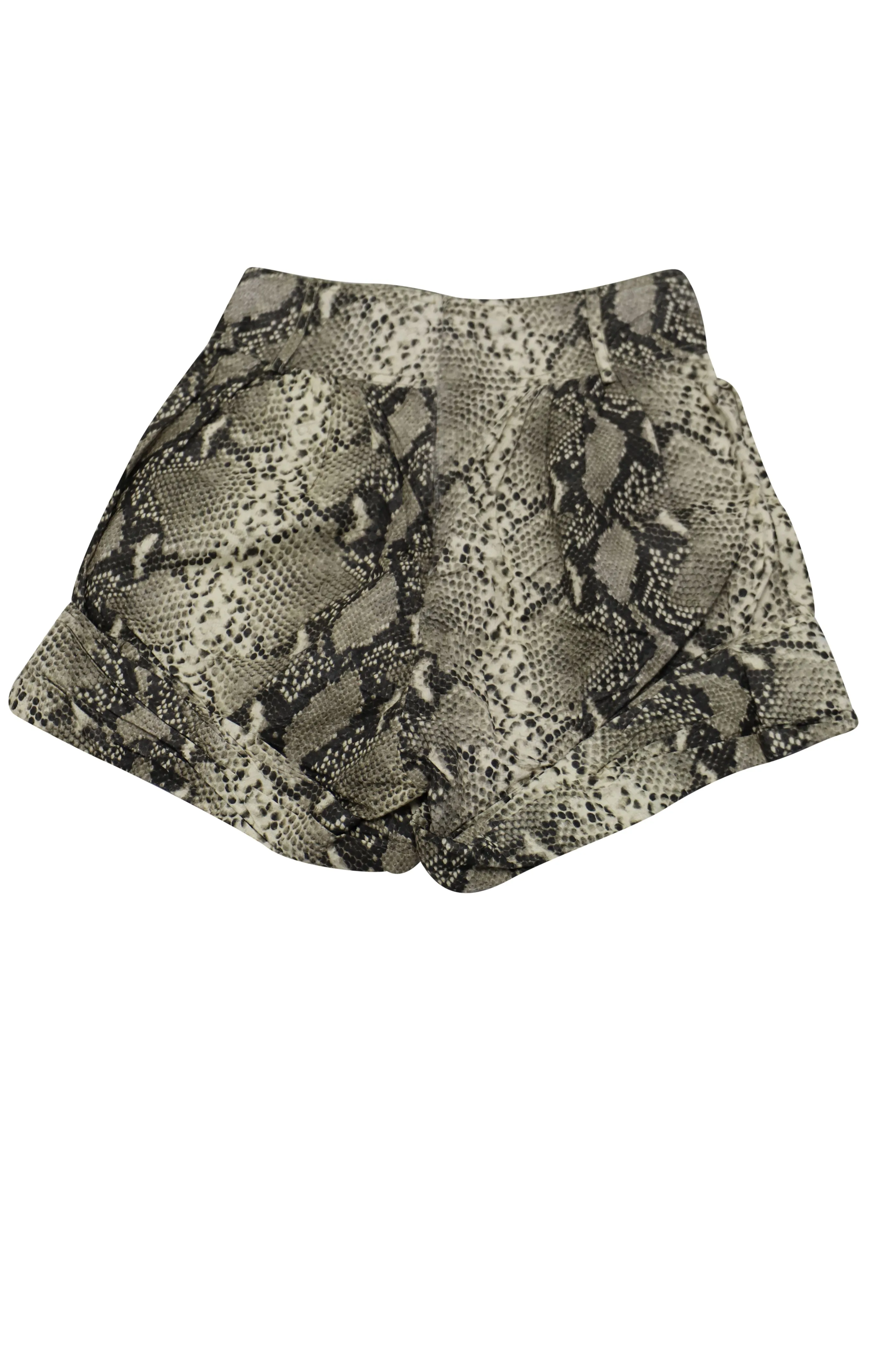 Philosophy Di Lorenzo Serafini Snakeskin Print Shorts in Multicolor