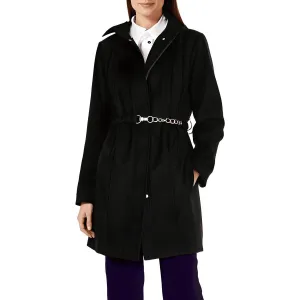 Plus Womens Collar Polyester Trench Coat