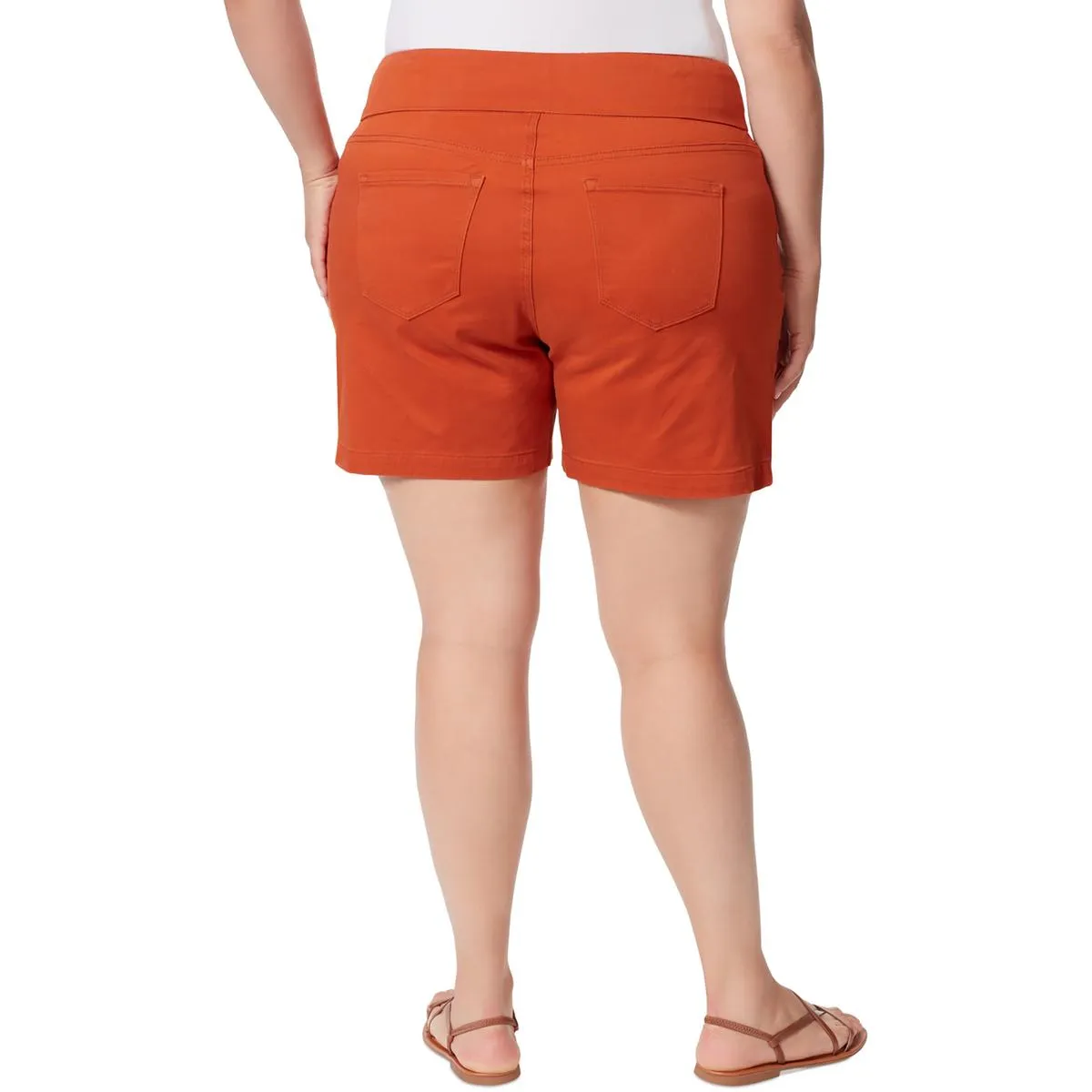 Plus Womens High Rise Short Denim Shorts