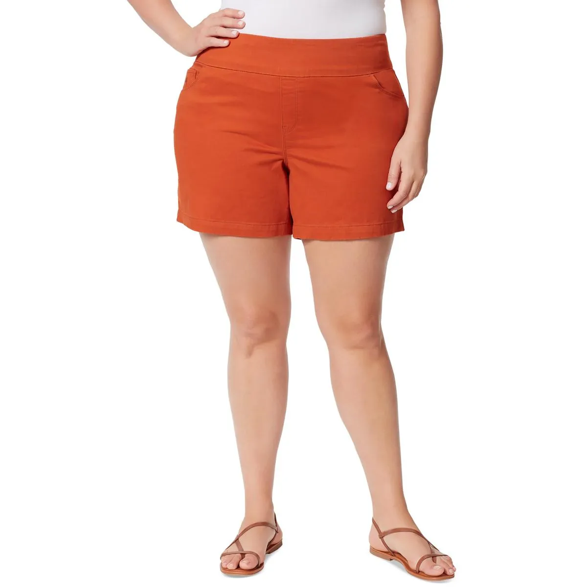 Plus Womens High Rise Short Denim Shorts