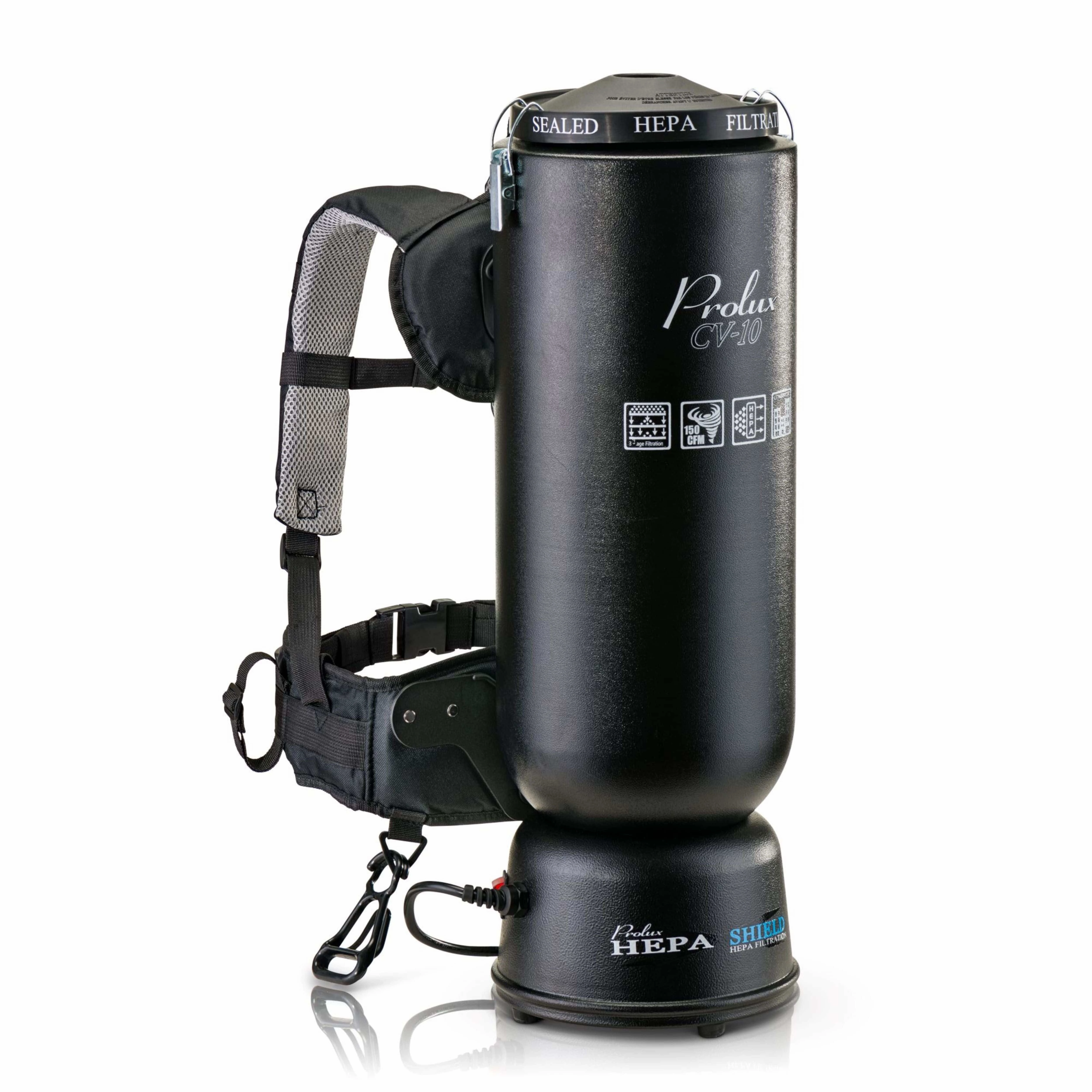 Powerful Lightweight Prolux PLC10 10qt Backpack Vacuum w/ 1 1/2" Tool Kit and 5 YR Warranty