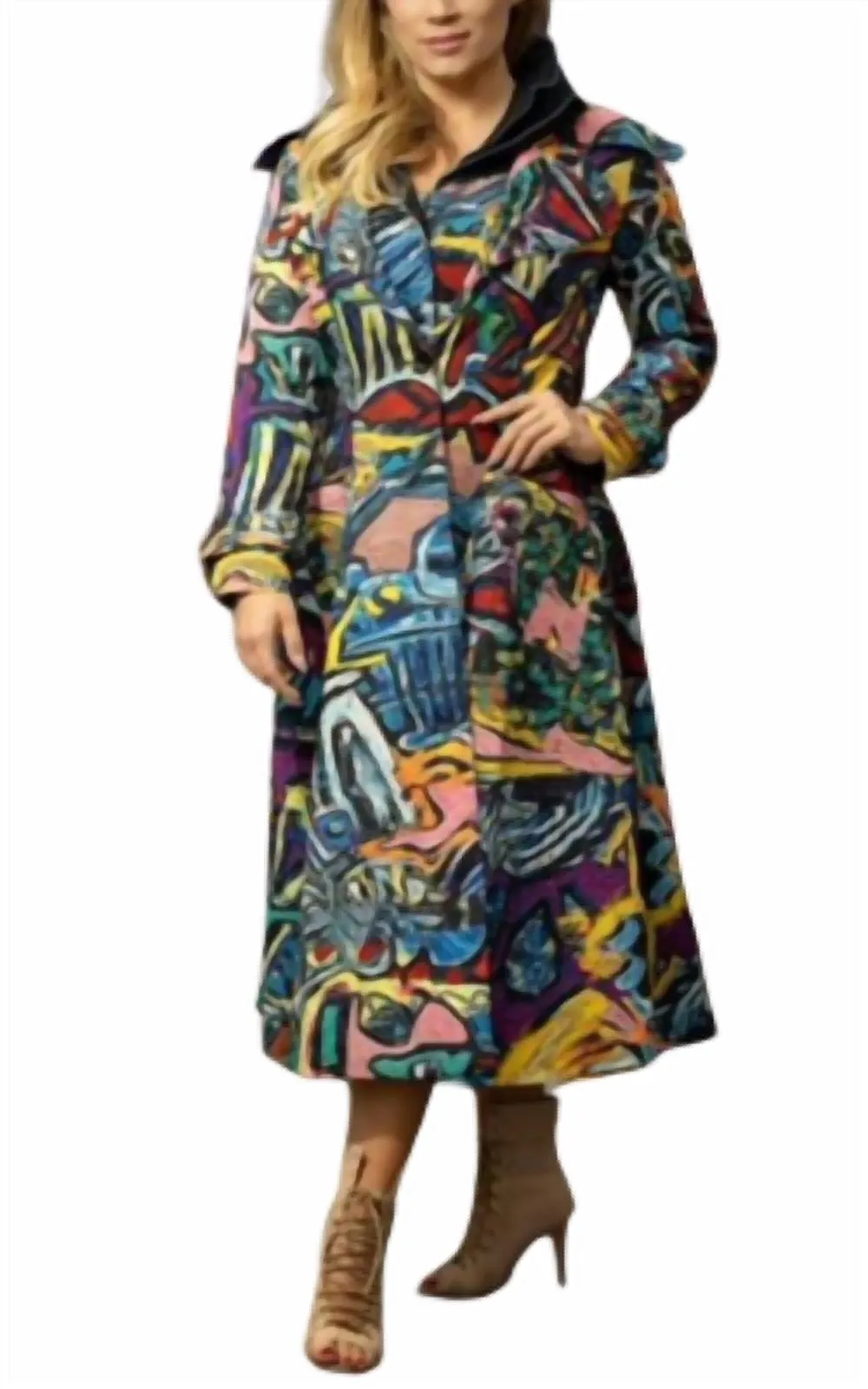 Printed Coat In Multi