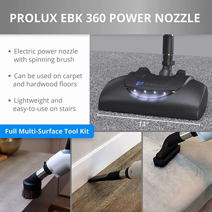 Prolux CV12000 Central Vacuum Unit System with Prolux Electric Hose Power Nozzle Kit and 25 Year Warranty