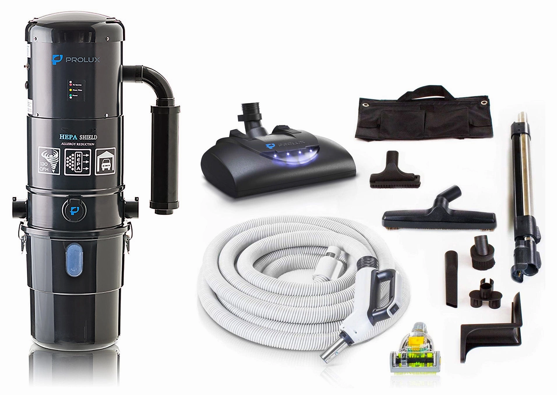 Prolux CV12000 Central Vacuum Unit System with Prolux Electric Hose Power Nozzle Kit and 25 Year Warranty upright vacuum, stick vacuum