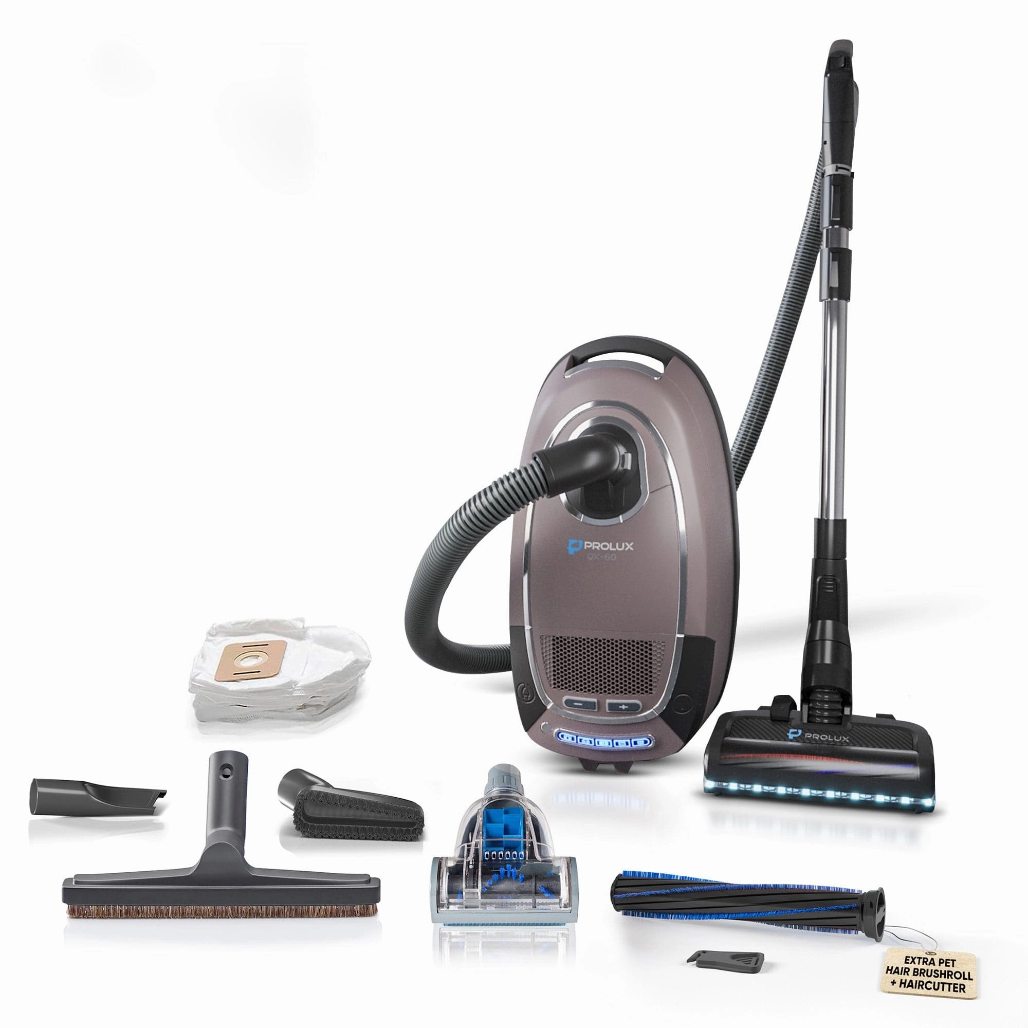 Prolux QX60 Pet Bagged Canister Best Rated Vacuum with Sealed HEPA Filtration upright vacuum, stick vacuum